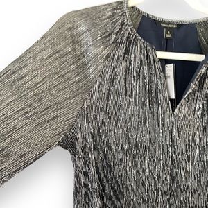 Banana Republic Black and Silver Chiffon Sparkle Blouse